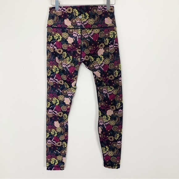 LULULEMON Like New Wunder Under Leggings 27” in Fluorolace Multi Size 8 Luxtreme - Picture 6 of 10